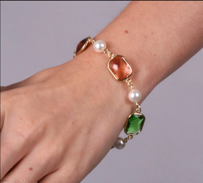 Br. Amovenezia con cris. e perle - bracciale - amo venezia