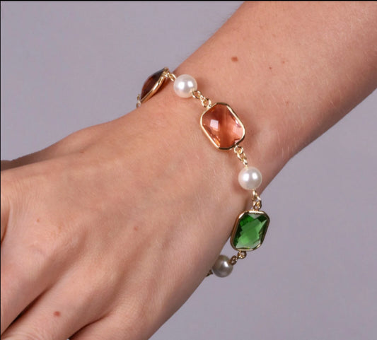 Br. Amovenezia con cris. e perle - bracciale - amo venezia