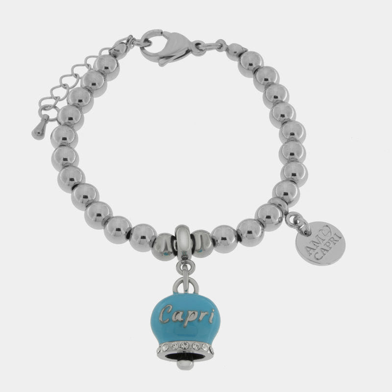 Br. Amocapri sfere campanella big e swarovsky - bracciale - AMO CAPRI