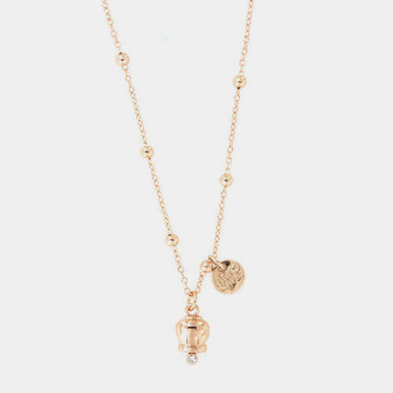 coll. Amocapri con campanella liscia e zirc. - collana con ciondolo - AMO CAPRI