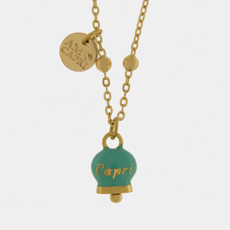 Coll Amocapri scritta Capri - collana con ciondolo - AMO CAPRI