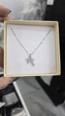 COLLANA CON DOPPIA CROCE IN ARGENTO 925%