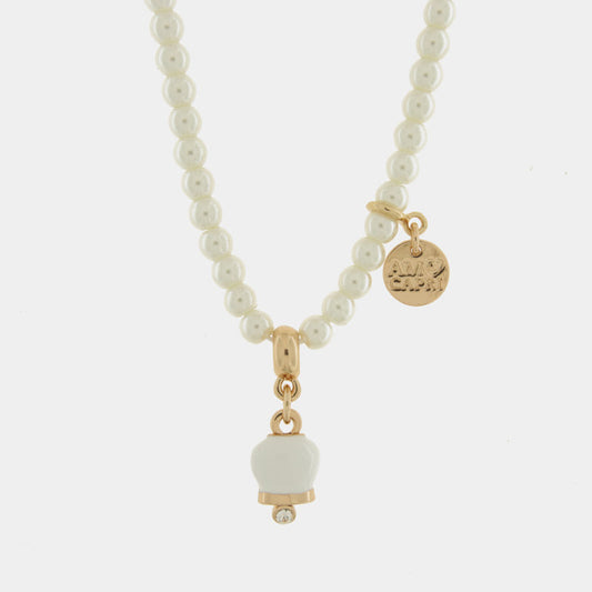 coll. Amocapri perle e campanella small con zircone - collana di perle - AMO CAPRI
