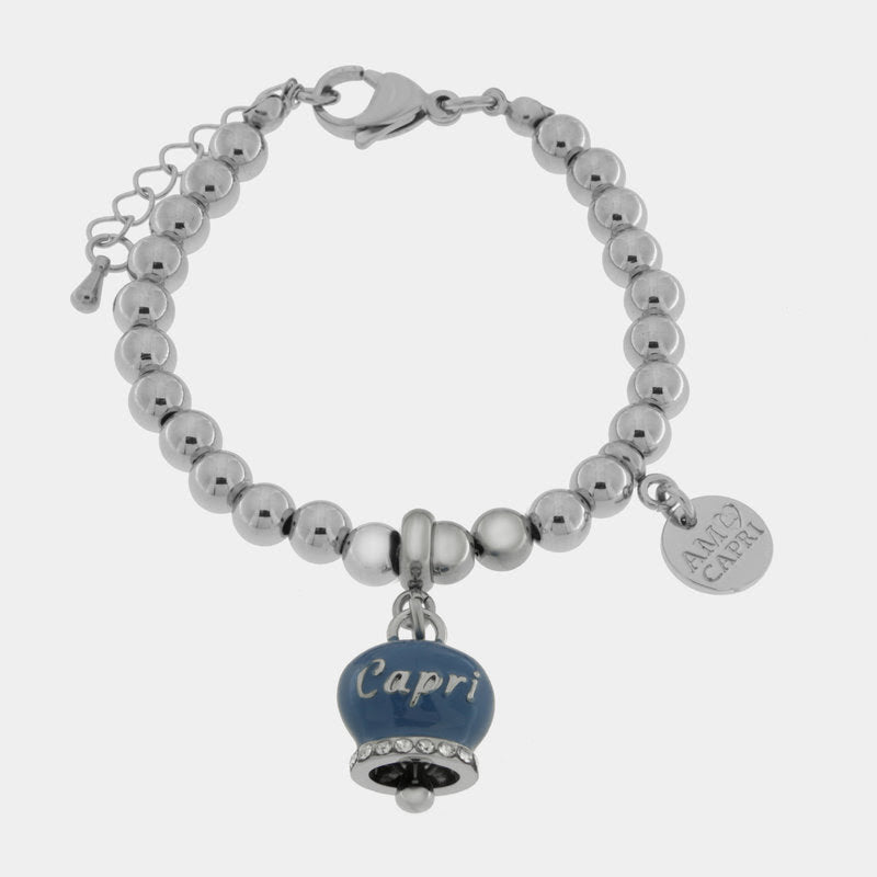Br. Amocapri sfere campanella big e swarovsky - bracciale - AMO CAPRI