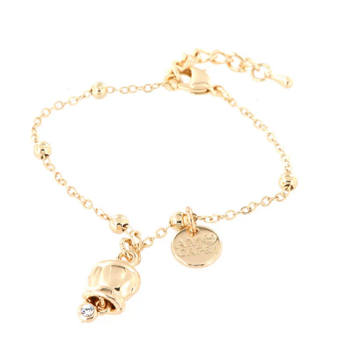 Br Amocapri con Campanella small e zircone - bracciale - AMO CAPRI