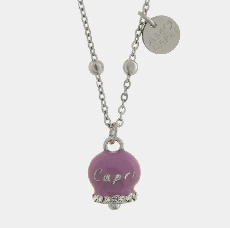 Collana in Acciaio con Campanella Portafortuna Capri - collana con campanella - AMO CAPRI