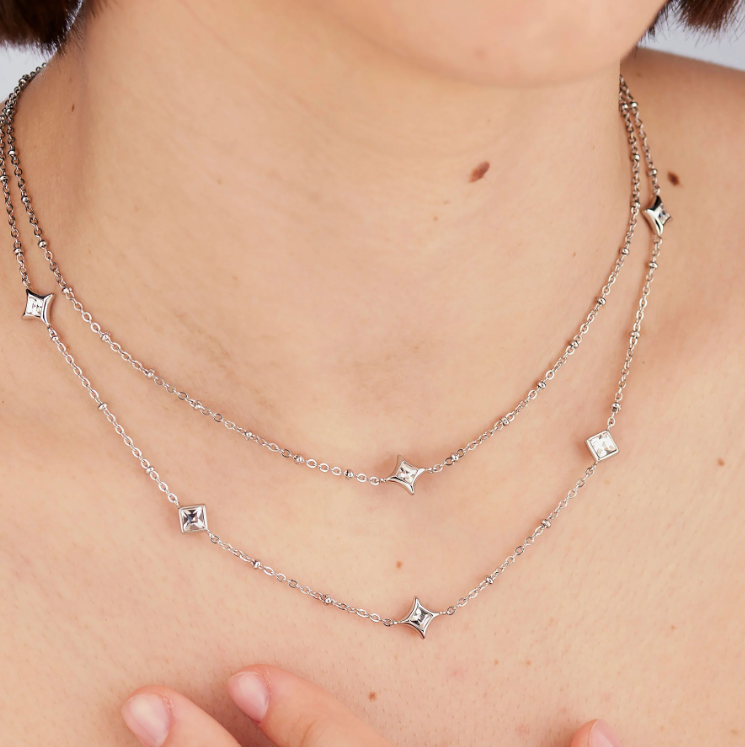 Collana LUCE SCE49 - collana doppio filo - s'agapò