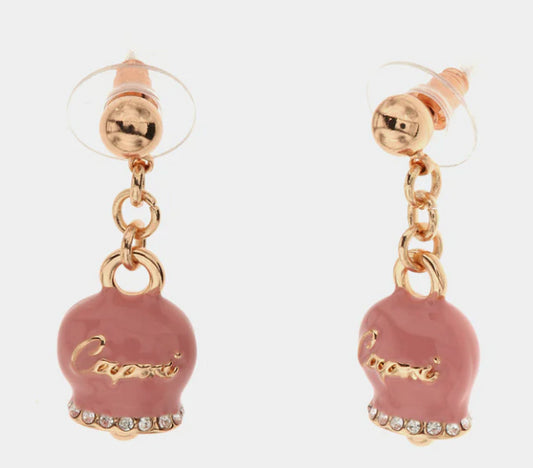 Or Amocapri scritta e zirc. - Orecchini - AMO CAPRI