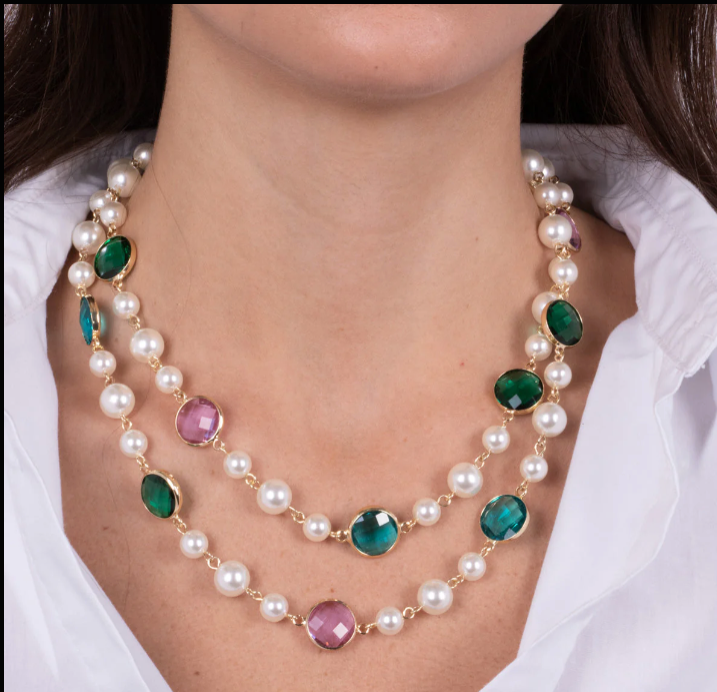 Coll. Amovenezia Cri. e perle - collana - amo venezia