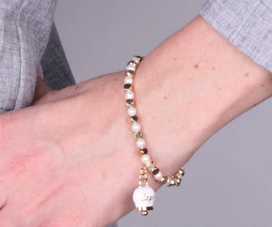 3572941Br. sfere e camp. - bracciale con pendenti - AMO CAPRI