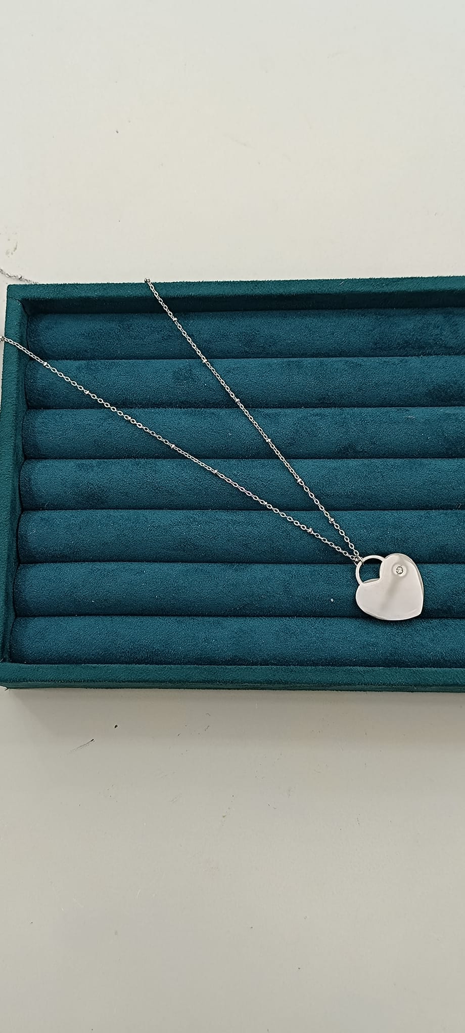 Cuore con zirc. laterale - collana con cuore - Joiè Clor