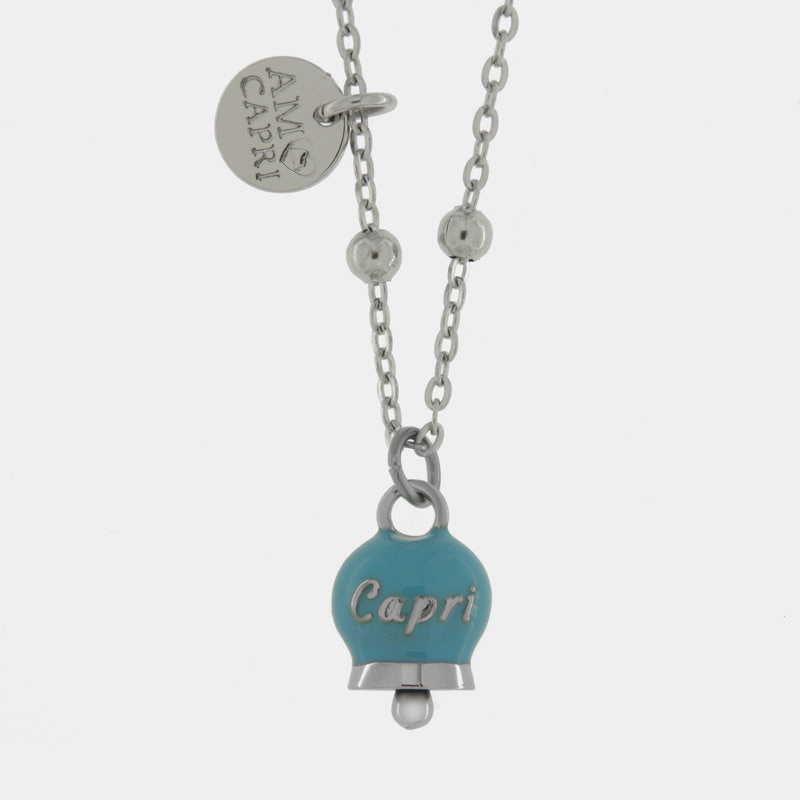 Coll Amocapri scritta Capri - collana con ciondolo - AMO CAPRI