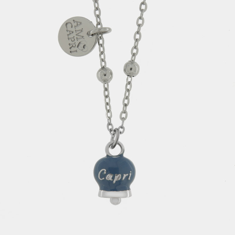 Coll Amocapri scritta Capri - collana con ciondolo - AMO CAPRI