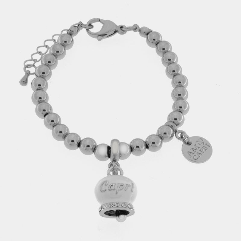 Br. Amocapri sfere campanella big e swarovsky - bracciale - AMO CAPRI