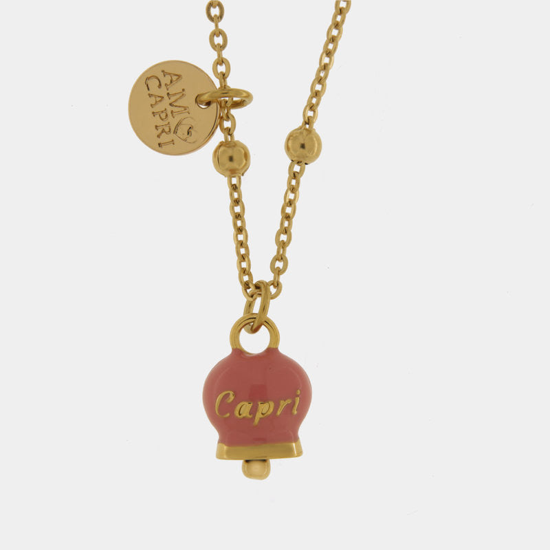Coll Amocapri scritta Capri - collana con ciondolo - AMO CAPRI