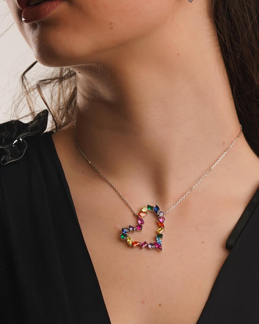 COLLANA CUORE 3D ARGENTO 925%