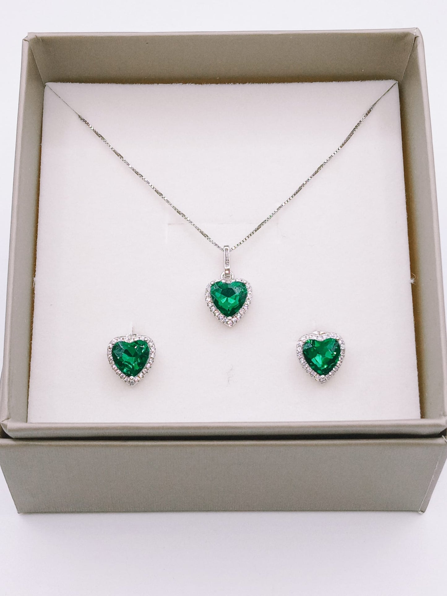 COMPLETI COLLANA CON ORECCHINI ABINATI IN ARGENTO 925%