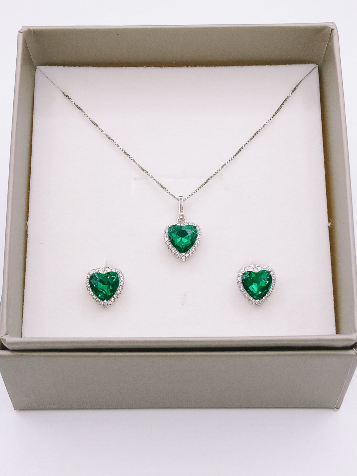 COMPLETI COLLANA CON ORECCHINI ABINATI IN ARGENTO 925%