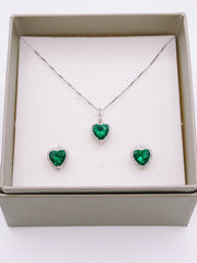 COMPLETI COLLANA CON ORECCHINI ABINATI IN ARGENTO 925%