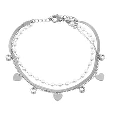 BRACCIALE A TRE FILI TOKYO IN ACCIAIO URANIA PREZIOSI