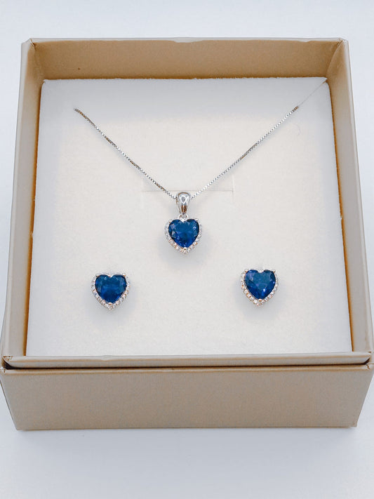 COMPLETI COLLANA CON ORECCHINI ABINATI IN ARGENTO 925%