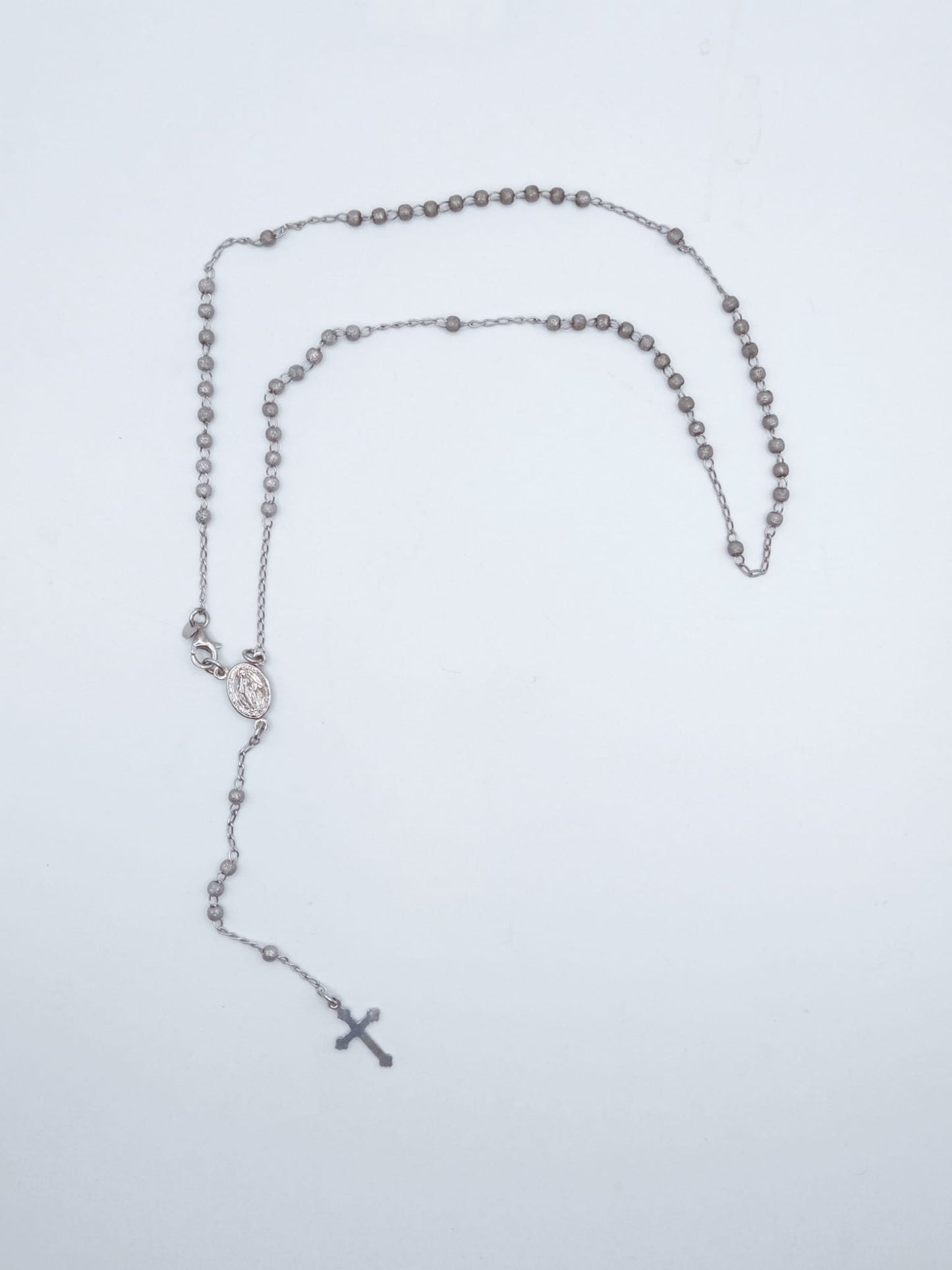 ROSARIO IN ARGENTO 925% MATTO