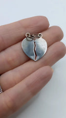 CIONDOLO CUORE SPEZZATO ARGENTO 925%