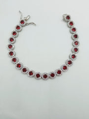 COLLIER E BRACCIALE TENNIS REGINA ARGENTO 925%