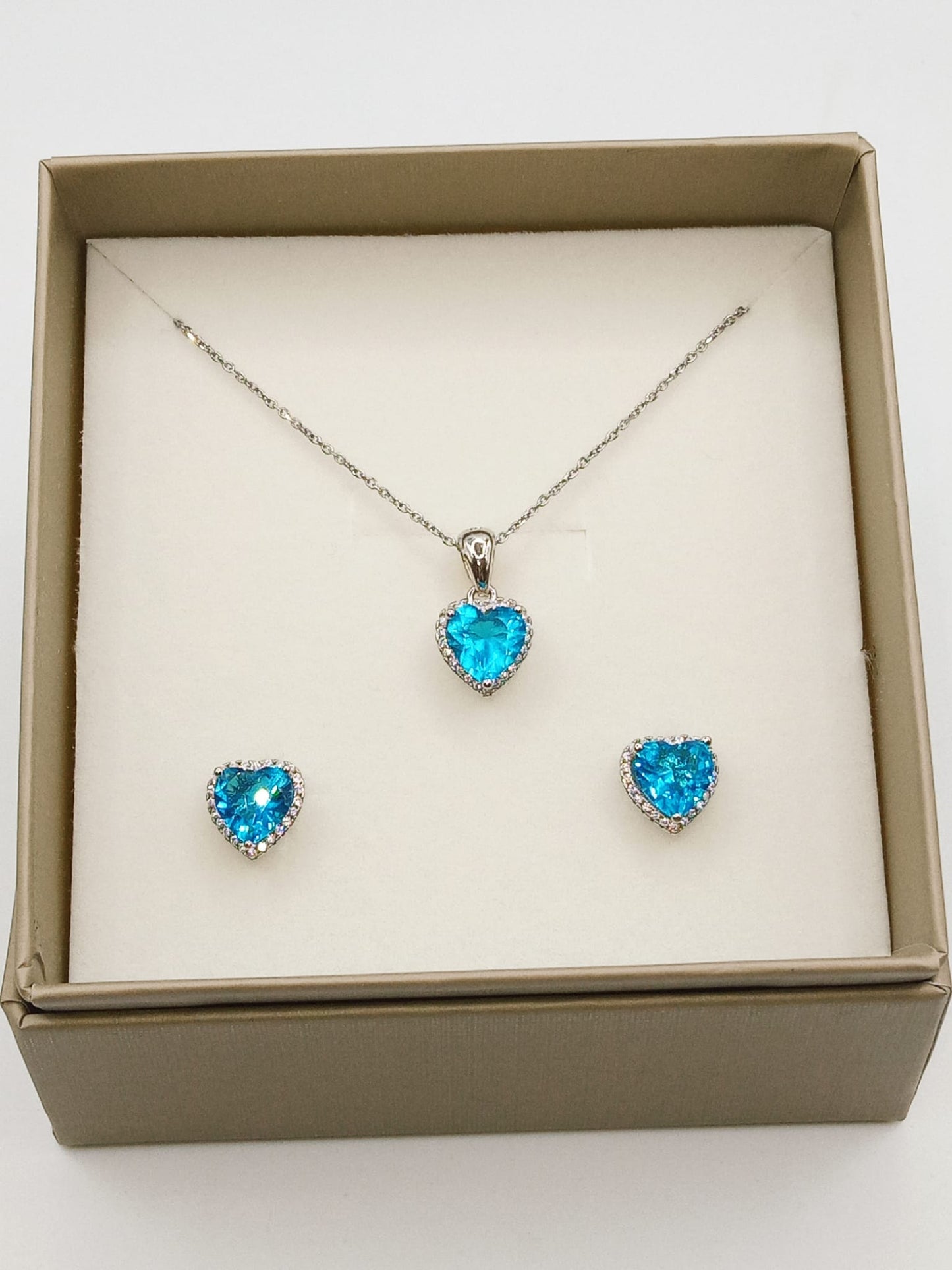 COMPLETI COLLANA CON ORECCHINI ABINATI IN ARGENTO 925%