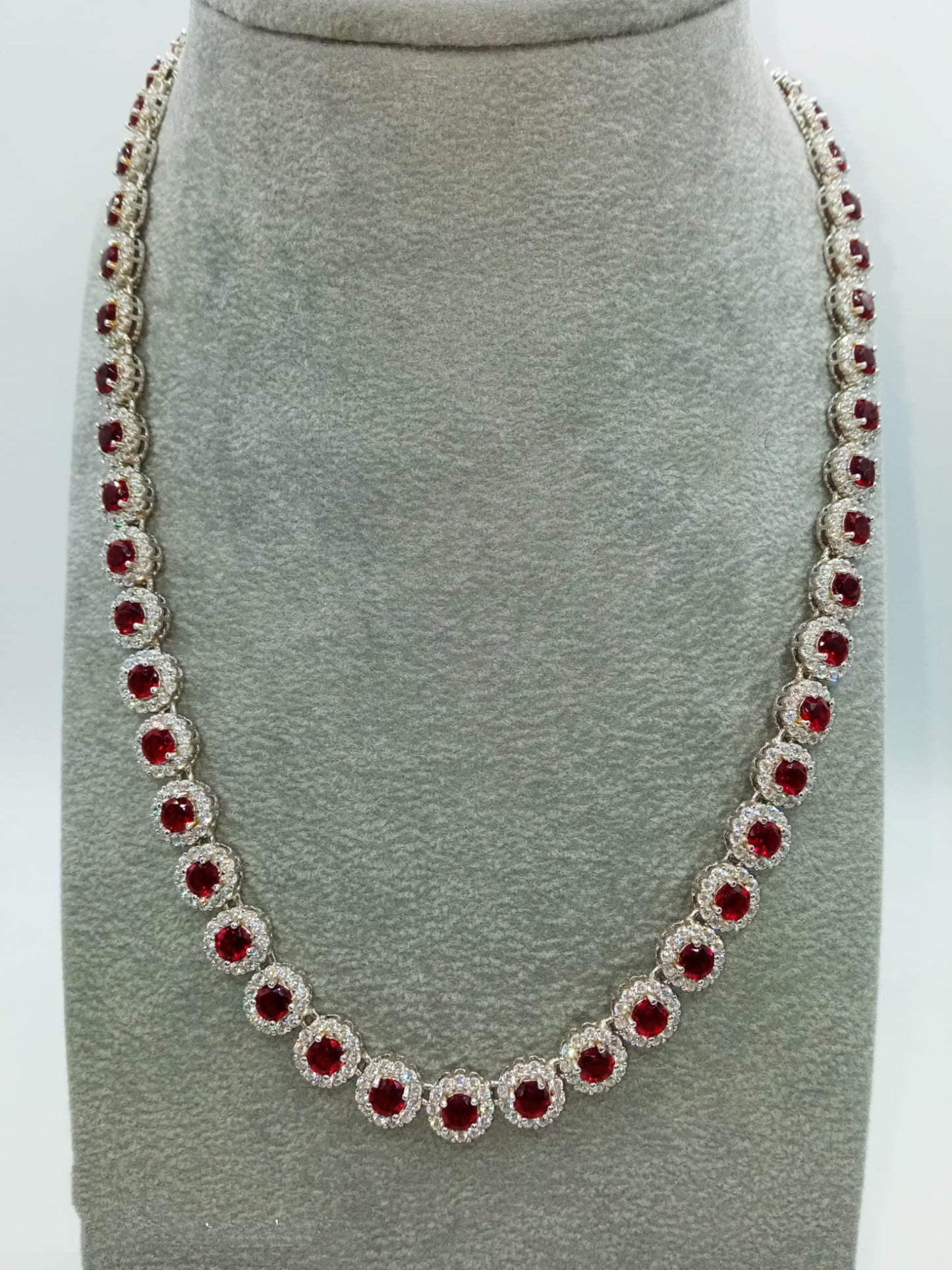 COLLIER E BRACCIALE TENNIS REGINA ARGENTO 925%