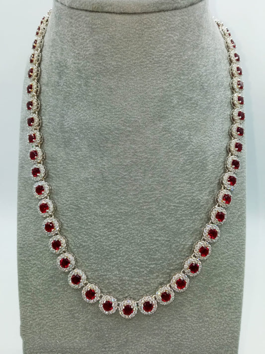 COLLIER E BRACCIALE TENNIS REGINA ARGENTO 925%