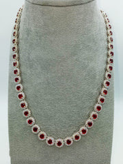 COLLIER E BRACCIALE TENNIS REGINA ARGENTO 925%