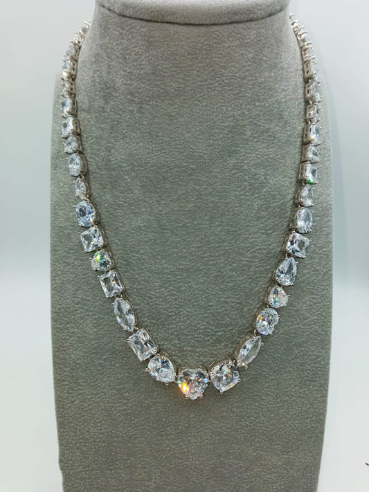 COLLIER E BRACCIALE MILEDY ARGENTO 925%