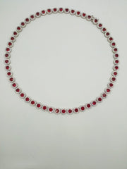 COLLIER E BRACCIALE TENNIS REGINA ARGENTO 925%