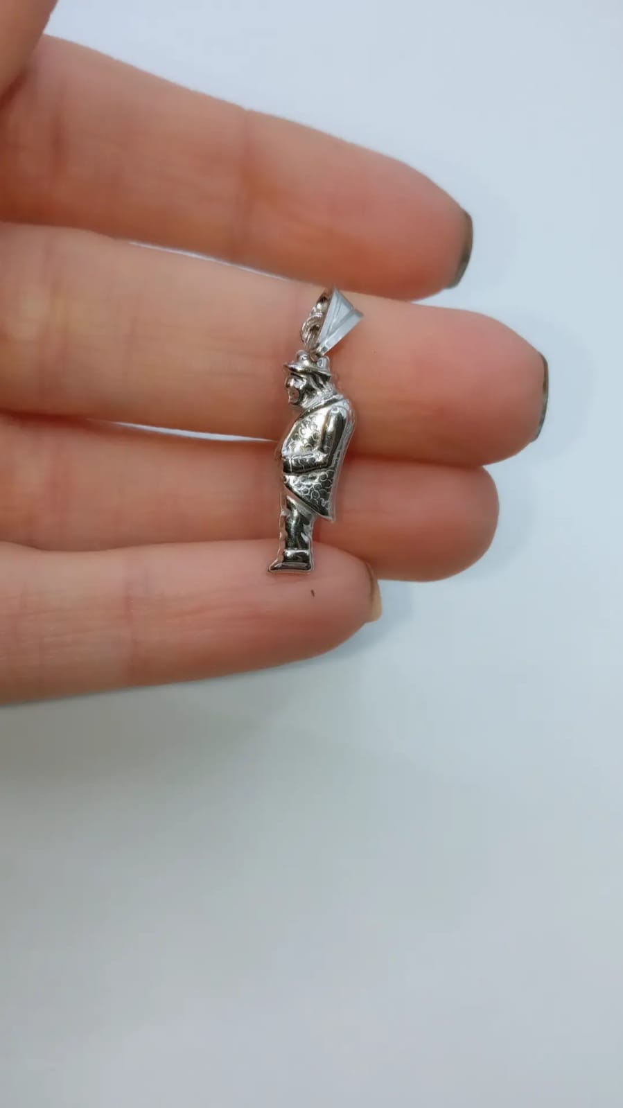 Ciondolo Malocchio In Argento Sterling 925 - Vetro Blu, Portafortuna, Diametro 15mm - Foto 11