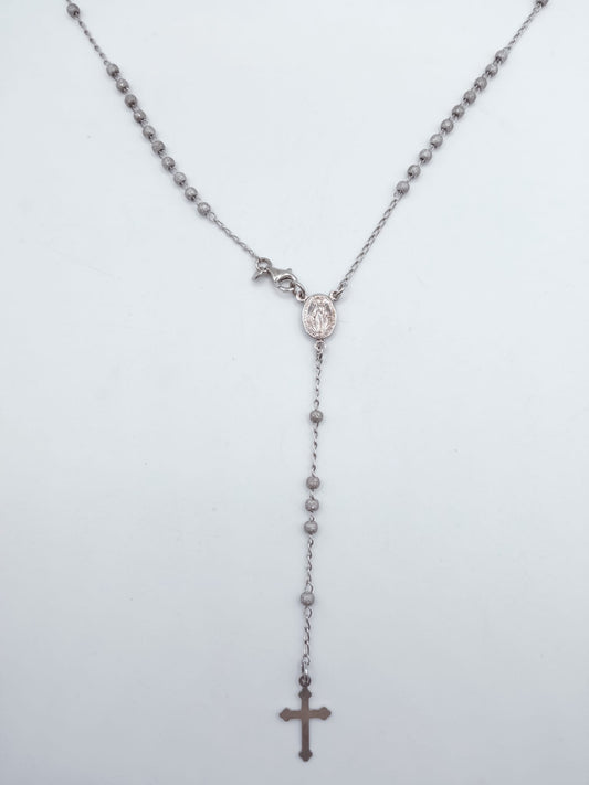 ROSARIO IN ARGENTO 925% MATTO