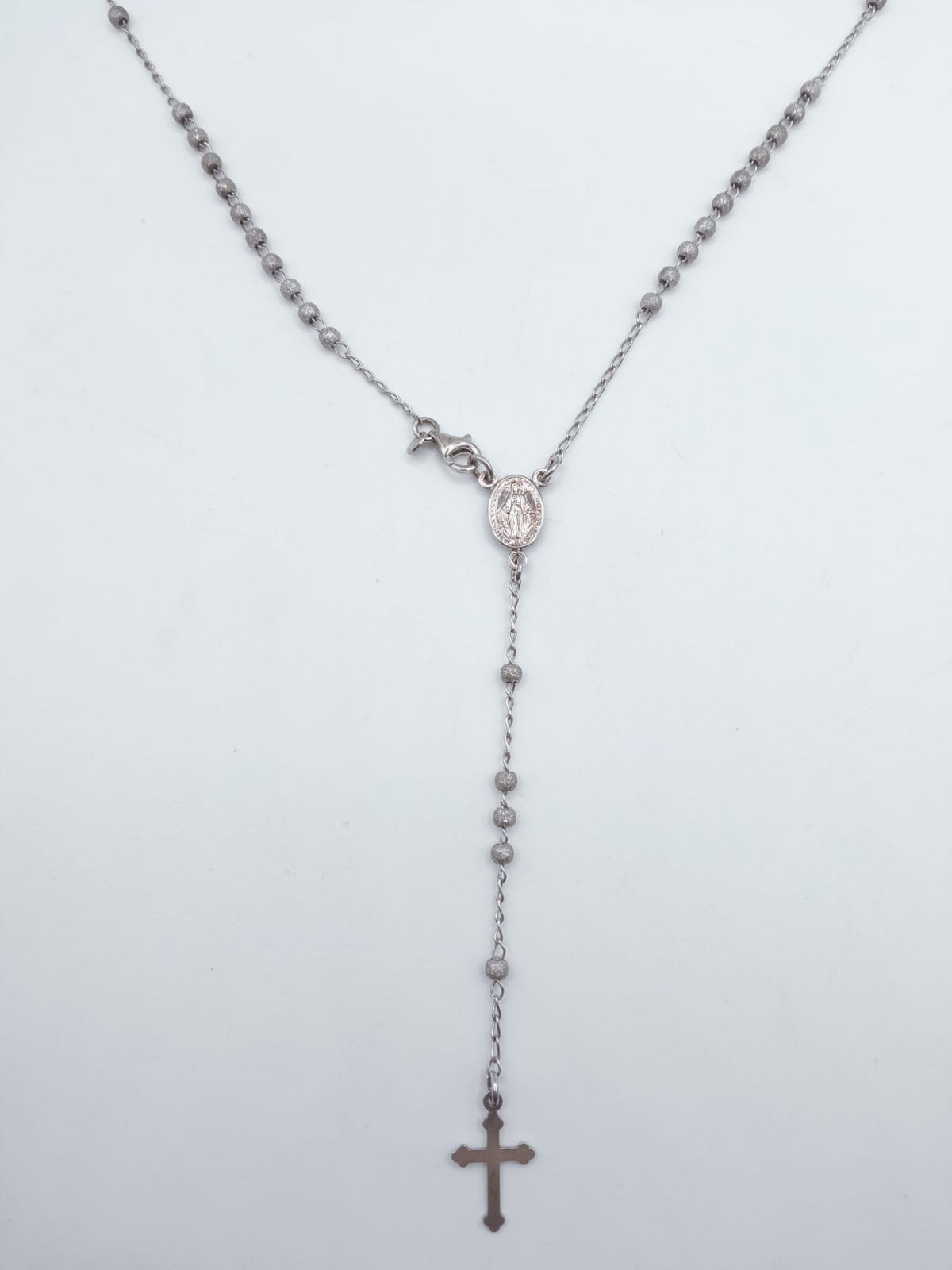 ROSARIO IN ARGENTO 925% MATTO